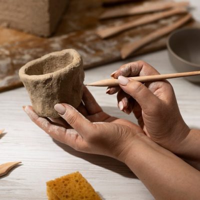 ceramic-pottery-tools-still-life_23-2150197294